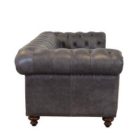 Canora Grey Sirvon 74" Rolled Arm Chesterfield Sofa