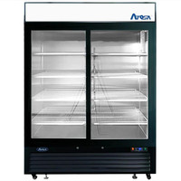 Atosa Double Sliding Door 54 Wide Display Refrigerator