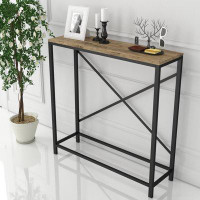 17 Stories Dory Industrial Console Table 39.5" High Entryway Table