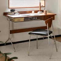 Wildon Home® Solid wood Vintage desk Home office desk