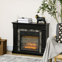 Electric Fireplace 80L x 21.6W x 67.8Hcm Black
