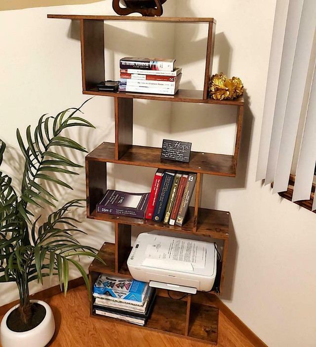 Midcentury Rustic Bookcase Bookshelf Book Shelf Case Bookshelves Storage Unit in Bookcases & Shelving Units
