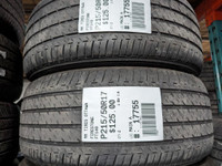 P215/50R17  215/50/17  FIRESTONE FT140 ( all season summer tires ) TAG # 17755