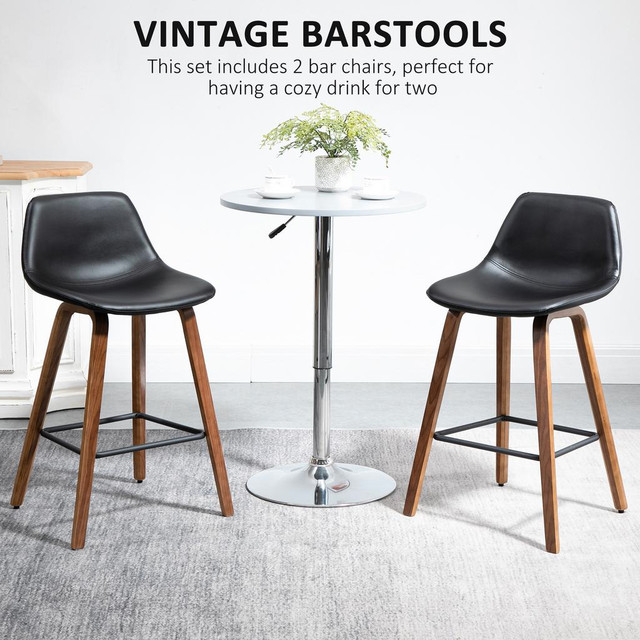 Bar Chairs 20.1" x 18.9" x 35.2" Black in Kitchen & Dining Wares - Image 4