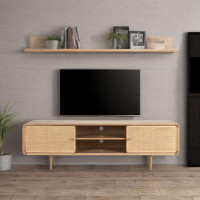 YONGHE JIAJIE TECHNOLOGY INC Ash Wood Solid Wood Rattan TV Cabinet