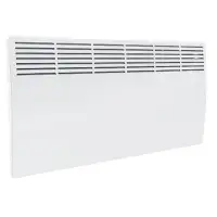 Plumbing N Parts 2000W Rectangle White Convector Heater with Integrated Thermostat Stainless Steel_PNP-37393