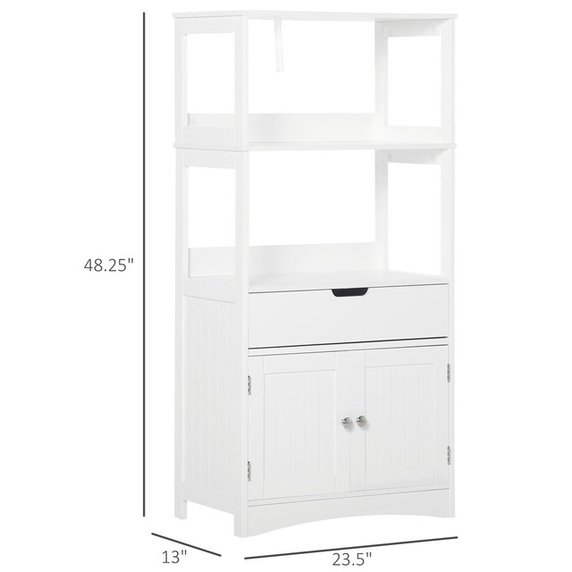 Bathroom Cabinet 23.5"x13"x48.25" White in Other - Image 3