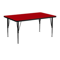 Flash Furniture Rectangular Activity Table with Thermal Fused Laminate Top and Height Adjustable Preschool Legs