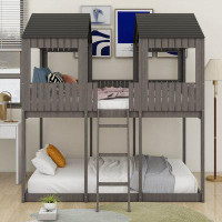 Harper Orchard Full Over Full Woodbunk Bed With Roof