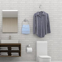 CELLPAK 4 Pieces Wall-Mount Bathroom Accessories Kit For Bathroom With Hardware Silver