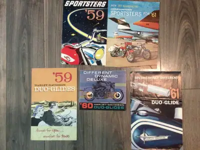 ORIGINAL 1959 1960 1961 Harley-Davidson Brochures SERIOUS OFFERS ONLY NOT REPRINTS Will consider sel...