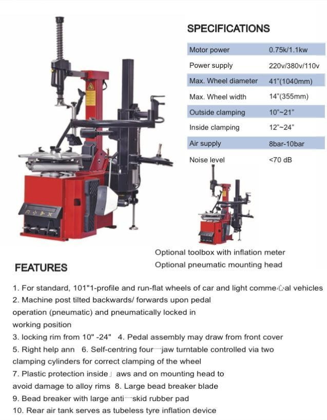 Finance Available for Brand New CAEL Pneumatically Operated Tire Changer Machine - with Tilting Column and Right Arm! in Other - Image 2