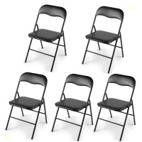 Latitude Run® Folding And Stackable Chair Set,5 Pack For Wedding,Picnic,Fishing