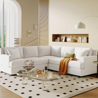 Latitude Run® Sectional Modular Sofa with 2 Tossing cushions and Solid Frame for Living Room
