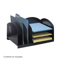 Safco Products Company Combination Desk Rack 3 Upright/ 3 Horizontal