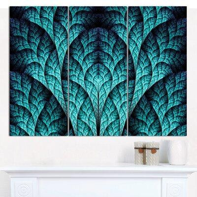 Design Art 'Blue Exotic Biological Organism' Graphic Art Print Multi-Piece Image on Canvas in Arts & Collectibles