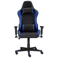 Brassex Atticus Ergonomic Faux Leather Gaming Chair - Blue