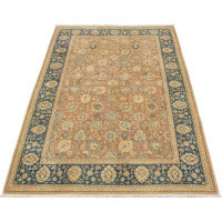 Isabelline One-of-a-Kind Carlotta Oriental Hand-Knotted 4'2 X 6'1 Wool Rust Area Rug