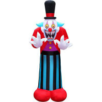 The Holiday Aisle® Halloween Inflatables Large 9.5 Ft Clown - Inflatable Outdoor Halloween Decorations Blow Up Halloween