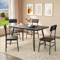 17 Stories Space-Saving Kitchen Dining Table With Four Chairs, Ideal For Small Spaces And Apartments.