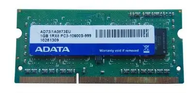 1GB DDR3 PC3-10600 (1333Mhz) SODIMM Memory - ADATA - AD73I1A0873EU