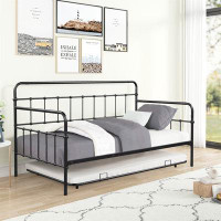 Red Barrel Studio Metal Frame Daybed With Trundle