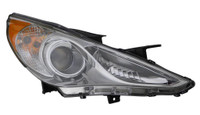 Head Lamp Passenger Side Hyundai Sonata 2011-2014 Chrome Bezel (Se/Ltd) , HY2503157V