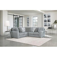 Latitude Run® 2 - Piece Upholstered Sectional with Comfort Coil Seating and 9 Included Accent Pillows