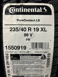 4 Brand New Continental Pure Contact LS 235/40R19 XL All Season $70 REBATE!!  *** WallToWallTires.com ***