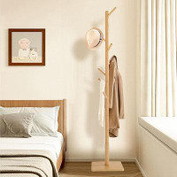 George Oliver Coat Rack Freestanding With Stable Square Base For Cloathes, Hat, Used In Bedroom, Office And Entryway, St
