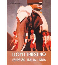 Buyenlarge « lloyd’s triestino expresso initiali inde » par marcello dudovich affiche rétro