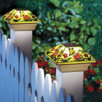 August Grove Aiana Yellow Solar Powered Integrated LED Outdoor Wall Lantern