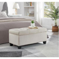 Ebern Designs Upholstered Storage Rectangular Bench