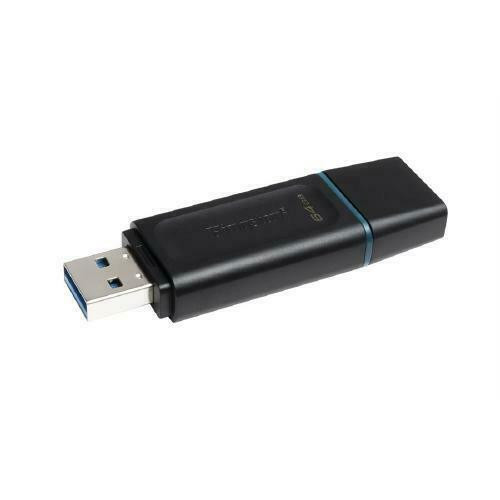 64GB DataTraveler Exodia USB Flash Drive with Protective Cap and Keyring in Multiple Colors - Black + Teal dans Cartes-mémoires et clés USB  à Ville de Montréal - Image 3
