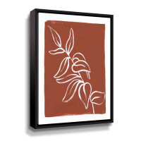 Red Barrel Studio Porch Plant II Gallery Wrapped Floater-Framed Canvas