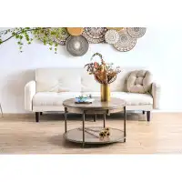 Latitude Run® Round Wood Coffee Tables for Living Room