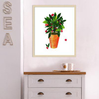 Red Barrel Studio Terracotta Pot with Plant by Sarah Thompsonengels - Single Picture Frame Print