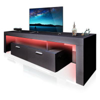 Wrought Studio LED TV Stand Modern TV Stand With Storage Entertainment Centre With Drawer TV Cabinet For Up To 75 Inch F