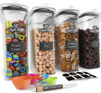 NEW CEREAL CONTAINER STORAGE SET AIRTIGHT FOOD PANTRY S3063