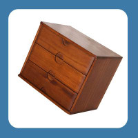 Eternal Night Drawers Home Office Wooden Desk Drawer Organizer 3-Tier Durable Drawer Type Storage Box Office Supplies St