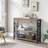 Trent Austin Design Papineau 40'' W Console Table with USB Ports and Outlets