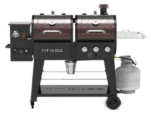 Pit Boss® Mahogany Series 1230 Wood Pellet &amp; Gas Combination Grill (Propane)  PB1230D3 10694  Pellet/Gas Combo in BBQs & Outdoor Cooking