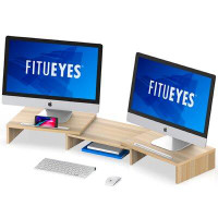 Fitueyes FITUEYES Computer Monitor Riser Stand With Smart Phone Holder Slot, Adjustable Desktop Organizer For Work Study