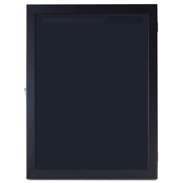HOMCOM Jersey Frame Display Case Shirt Shadow Box Cabinet Football Baseball Basketball, Black | Aosom Canada in Arts & Collectibles - Image 2