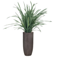 Vintage Home 56"H Vintage Real Touch Lemon Grass , Indoor/ Outdoor, In  Rounded Pot With Rope Basket ( 30X30x36"H )