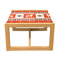 East Urban Home East Urban Home Ethnic Coffee Table, South American Traditional Ornaments With Llama And Folk Motifs, Ac