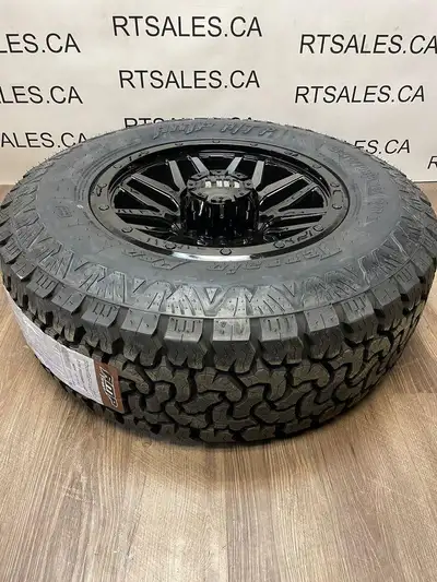275/70/18 AMP tires Black Rims Ford F250 F350. - SHIPPING