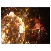 Design Art Brown World Bubbles Water Drops - Wrapped Canvas Print