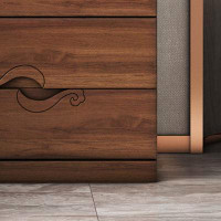 LORENZO Solid Wood 4 - Drawer Accent Chest