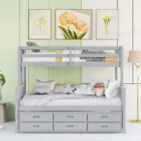 Harriet Bee Twin-Over-Full Bunk Bed With Twin Size Trundle